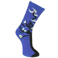 Bamboo socks, owls blue, Shoe size: UK 7-11, Euro 41-47