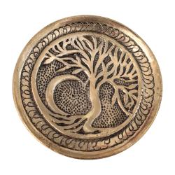 Incense holder, aluminium, tree and moon design