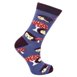 Bamboo Socks Hedgehogs Toadstools Shoe Size UK 7-11