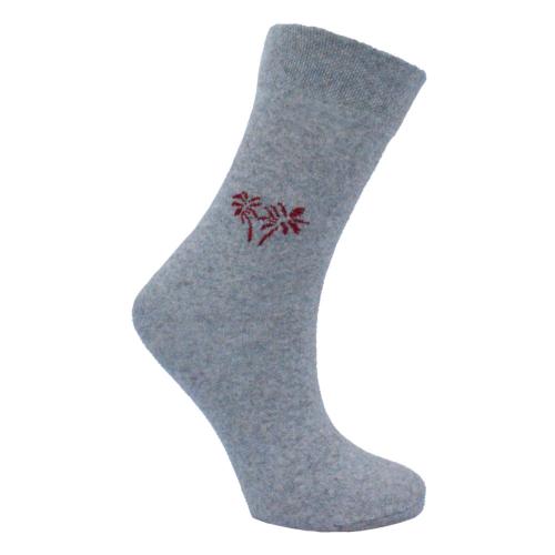 Socks Recycled Cotton / Polyester Light Grey With Palm Tree Shoe Size UK 7-11 Mens