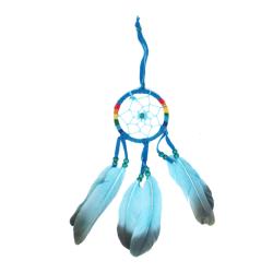 Dreamcatcher Sky Blue Feathers 6cm diameter
