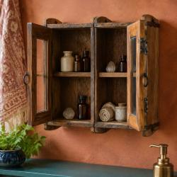 Upcycled Wooden Brick Mould 2 Door Approx 28x9x32cm