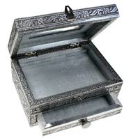 Aluminium jewellery/trinket box, elephant, 17.5x12.5x8.5cm