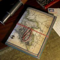 Softback notebook with map cover 