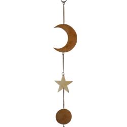 Windchime metal, stars moon planets 105cm