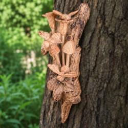 Handcrafted Woodland Wall Hanging with Toadstools and Bees