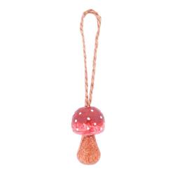 Handcrafted Purple Toadstool Hanging Decoration