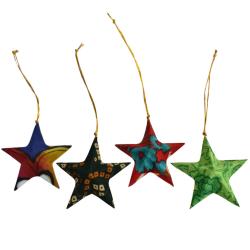 Cloth hanging Christmas decoration Star in assorted colours, 5cm
