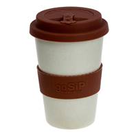 Reusable travel cup, biodegradable, vanilla mocha