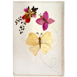 Handmade card, butterflies 12x17cm