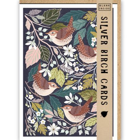 Greetings Card, Wrens, 12.5 x 18cm