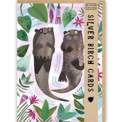 Greetings Card, Otters, 14x17cm
