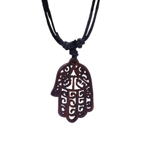 Pendant Sonokeling Rosewood, Hamsa Hand