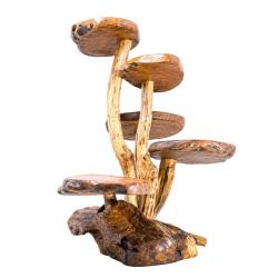 Hand-Carved Five-Tier Display Stand