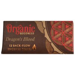 Organic Goodness Dragon’s Blood 12 Back-Flow Incense Cones set of 6