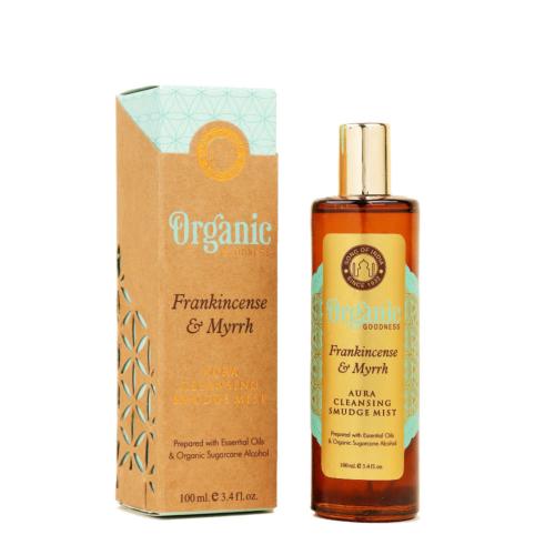 Aura Smudge Spray Organic Goodness Frankincense Myrrh 100ml