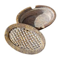 Soap dish, gorara stone, oval