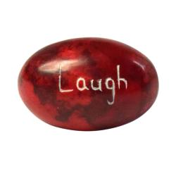 Sentiment pebble oval, Laugh, red