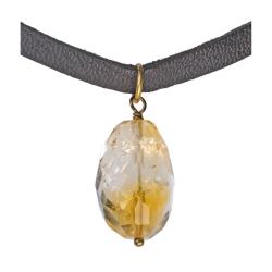 Choker citrine pendant