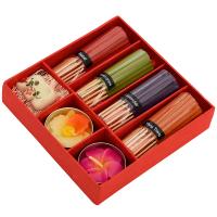 Incense and candle gift set, red box