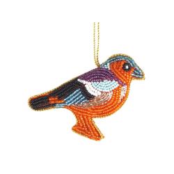 Hanging Christmas Decoration Multicoloured Bird Beaded 
