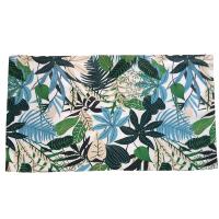 Rug indoor or outdoor, recycled plastic 60 x 100cm leaves