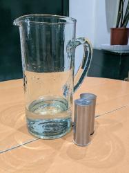 Jug recycled glass, 21.5cm height