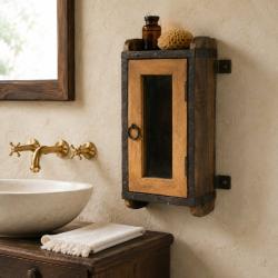Upcycled Wooden Brick Mould 1 Door Cabinet