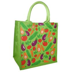 Jute shopping bag, Vegetables 30x30cm