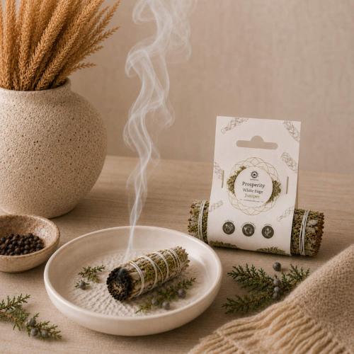 White Sage & Juniper Smudge Stick 10cm