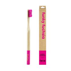 Funky Fuchsia a firm bristle adult's toothbrush made from eco-friendly Bamboo