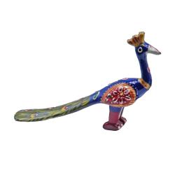 Blue Peacock Ornament Recycled Plastic 21 × 4 × 12cm