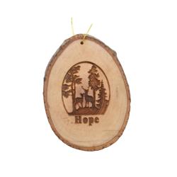 Hanging Christmas Decoration Olive Wood Reindeer Hope