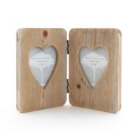 Wooden Heart Rustic Photo Frame