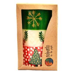 Hand painted Christmas candle in gift box