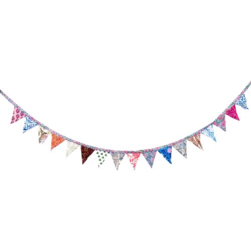 Recycled Cotton Patchwork Bunting 17 Triangles