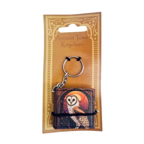 Keyring / Chain Notebook Ancient Tome Owl 5.5 x 5cm