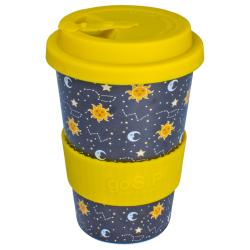 Reusable travel cup, biodegradable, sun moon stars