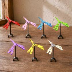 Handcrafted Balancing Dragonfly with Stand