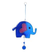 Suncatcher eleph with heart assorted colours