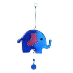 Suncatcher eleph with heart assorted colours