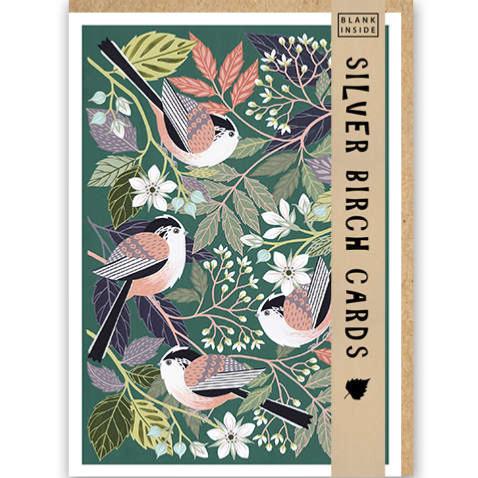 Greetings card "Long-Tailed Tits" 12.5 x 18cm