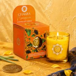 Scented Candle Chakra Mantra Manipura Balancing - Solar