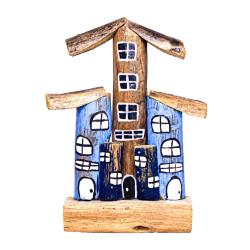 Blue Beach Houses Decoration Driftwood