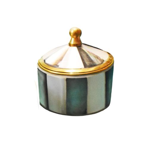 Pill Box Brass with Mother of Pearl 4.75cm