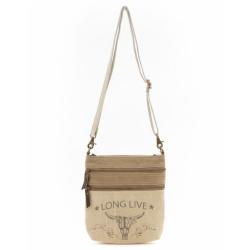 Tote / Shoulder Bag Recycled Tent Canvas, Long Live 23 x 5 x 25.5cm
