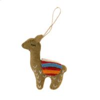 Hanging decoration, felt llama