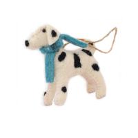 Hanging decoration, felt dog