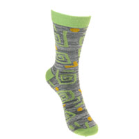 Bamboo socks, square swirls, Shoe size: UK 7-11, Euro 41-47
