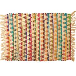 Chindi rag rug recycled cotton handmade multicoloured triangles 100x150cm